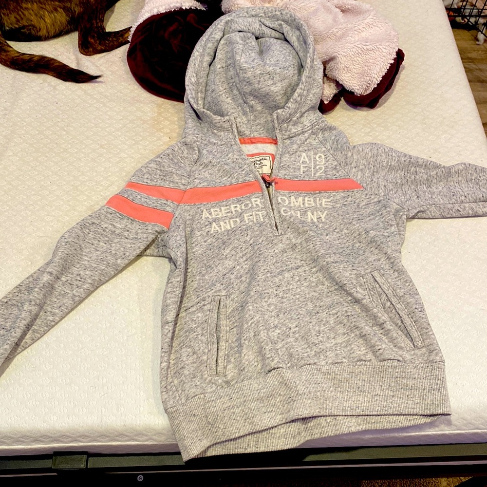 Grey Abercrombie and fitch hoodie adult medium